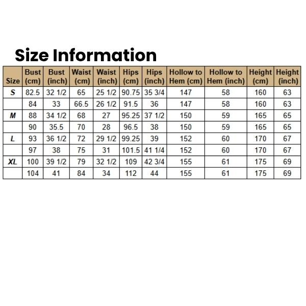 Size Information Women,s Deep V-neck Bridesmaid Plus Size High Waist Dress