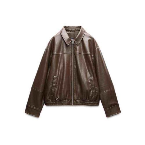 Women's Loose Fit Lapel Collar Regular Jacket