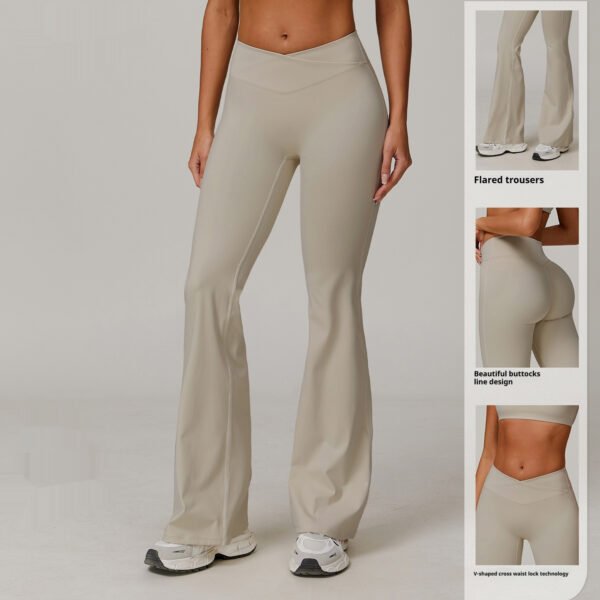 Women's Gold Ammonia Nude Feel Flared Leggings (4 Colors)