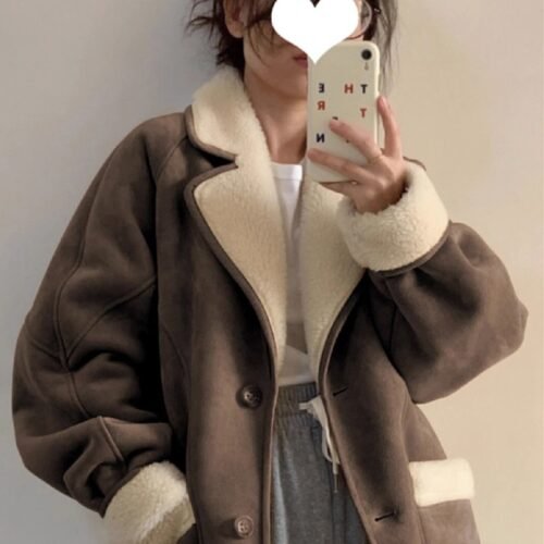 Women's Padded Ruff Collar Coat