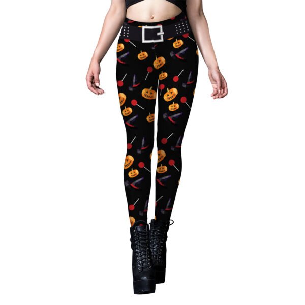 Woman's Skull Spider Web Printed Tight Leggings (4 Style)