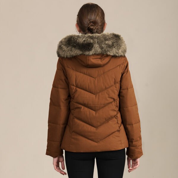 Women's Padded Jacket with Fur Hood