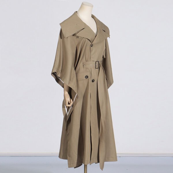 Women's Loose-Fit Cape Trench Coat