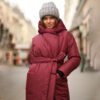 Women's Padded Ruff Collar Coat