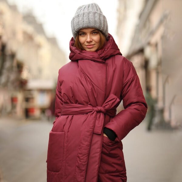 Women's Padded Ruff Collar Coat