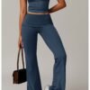 Women's Fold High Waist Bell-Bottom Pants (5 Colors)