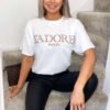 Ladies Oversized J' Adore Paris Short Sleeves T-Shirt Top