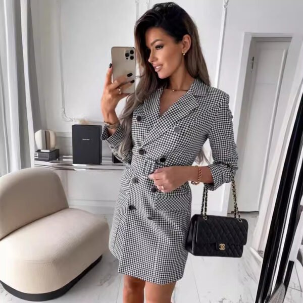 Women's Plaid Blazer Dress