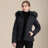 Women's Padded Jacket with Fur Hood