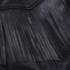 Women's Slim Fit Tassel Detail PU Leather Biker Jacket