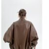 Women's Loose Fit PU Leather Street  Jacket