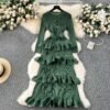 Cake Heavy Industry Pleated Slim Long Dress
