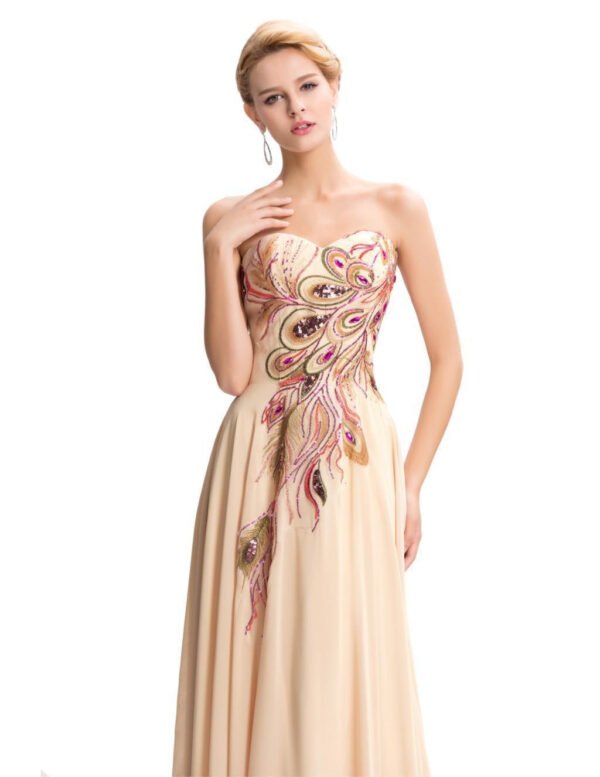 c25f3bd2-c6f0-462c-9b4a-cc06177dc34c Women,s Embroidered Peacock Heart Dress