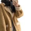 Women's Padded Ruff Collar Coat