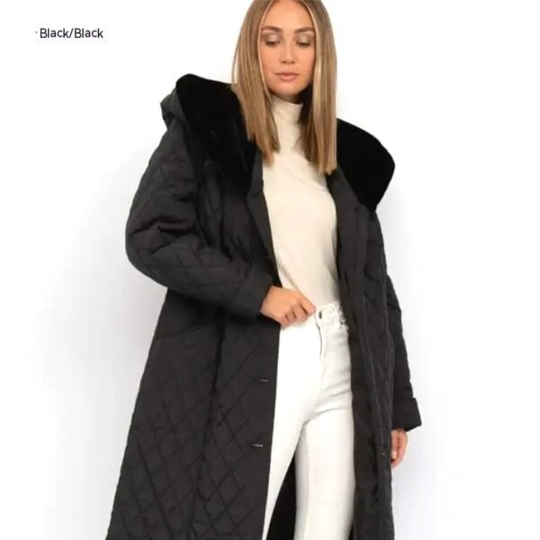 Women's Padded Jacket with Big Fur Collar