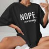 Ladies Oversized Graphic Print Short Sleeves T-Shirt Top