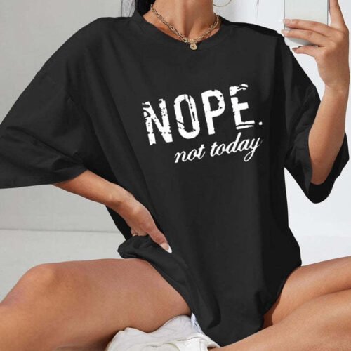 Ladies Oversized Graphic Print Short Sleeves T-Shirt Top