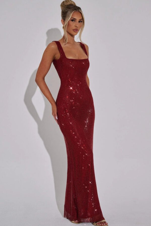cbd63bdb-6e76-47fe-b36d-a4717c9d01c1 Women,s Double-shoulder Strap Sequins Dress