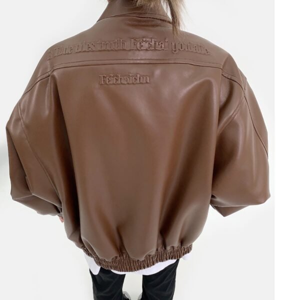Women's Loose Fit PU Leather Street  Jacket