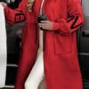 Women's Long Black Hooded Coat (8 Color)