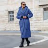 Women's Padded Ruff Collar Coat