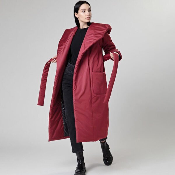 Women's Padded Ruff Collar Coat