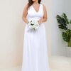 d96f73b4-6476-450c-85bb-c67504bc105a Women,s Deep V-neck Bridesmaid Plus Size High Waist Dress