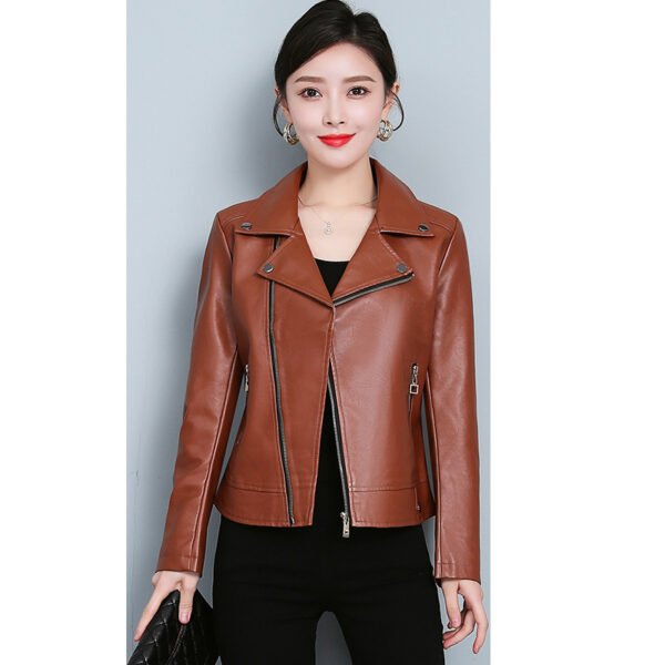 Women's Slim Fit Faux Leather Biker Jacket