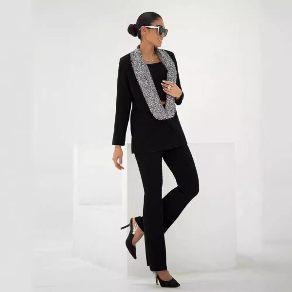 Women's Shiny Sequined Deep V-neck Blazer