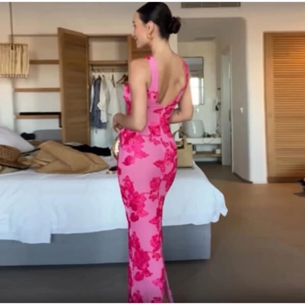 Women's Chic Linen Pattern Dress