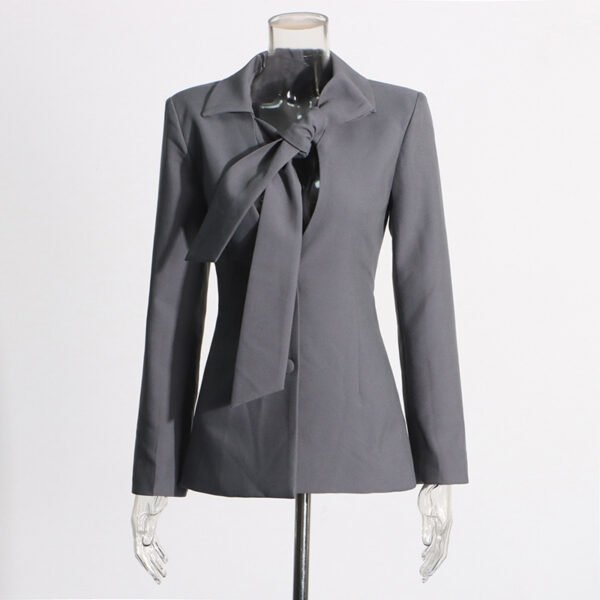 Women's Lace-Up Polyester Blazer