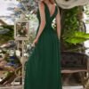 de9f1cf5-ee88-4906-893a-ab035cd050d8 Women,s Deep V-neck Bridesmaid Plus Size High Waist Dress