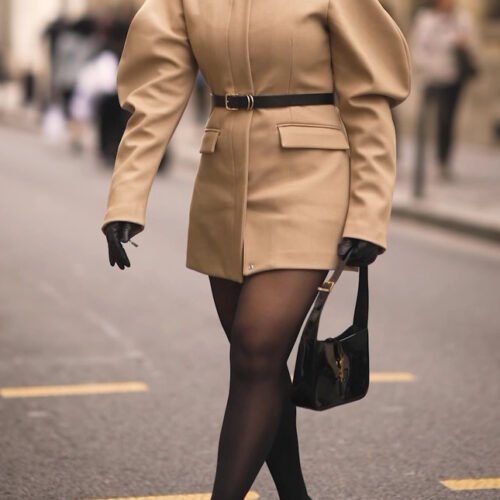 Women's Crew Neck Blazer Dress