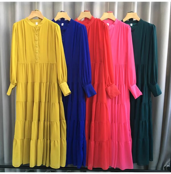 e498d375-a40f-40fd-85fc-9da4c23eb680 Women's Long-Sleeve Polyester Dres