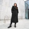 Women's Padded Ruff Collar Coat