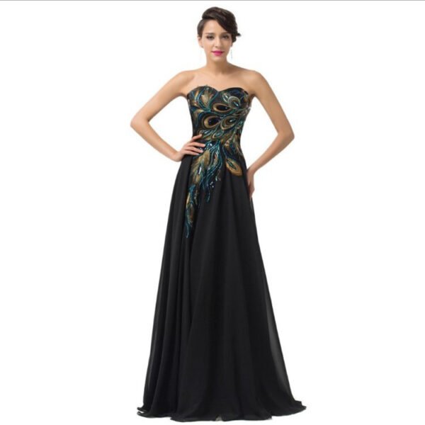 e9a17726-7dca-4bf7-a835-6ae5fd92009e Women,s Embroidered Peacock Heart Dress