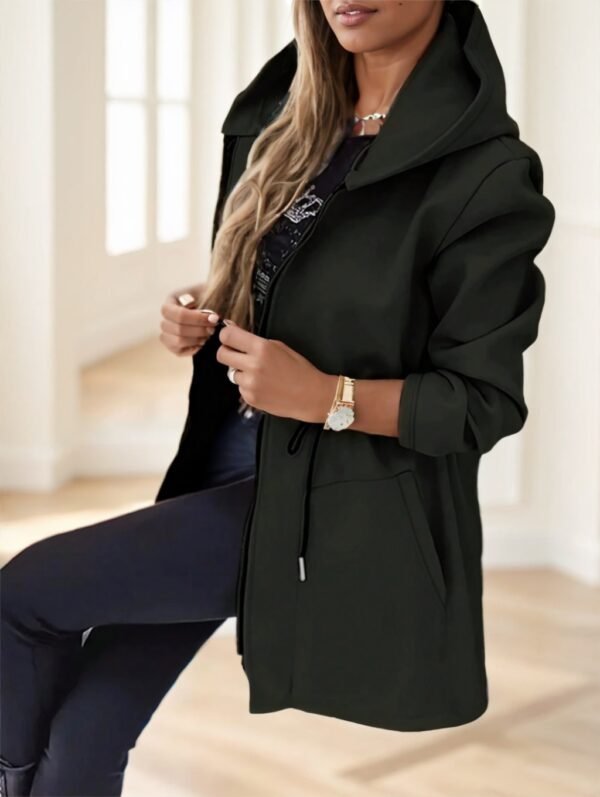 Women's Hooded Drawstring Waist Jacket (2 Colors)