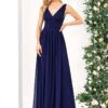 f0457b9d-9253-4553-ae3c-f51fb776a49f Women,s Deep V-neck Bridesmaid Plus Size High Waist Dress