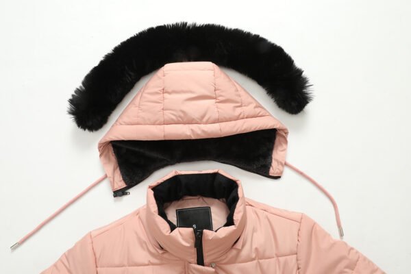 women's removable fur hood puffer coat