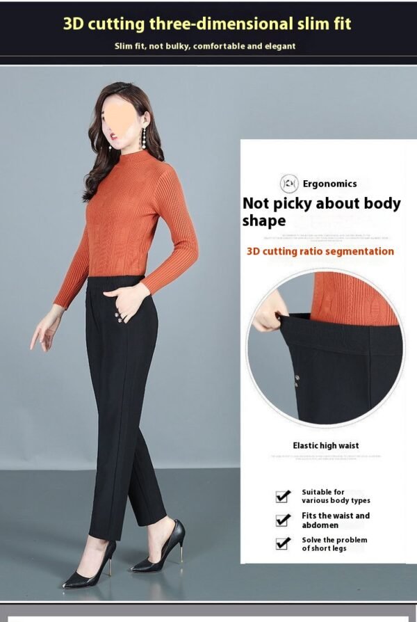Women's High Waist Straight-Leg Pants (2 Colors)