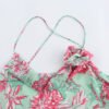 European And American Style Flower Print Underwear Style Dress