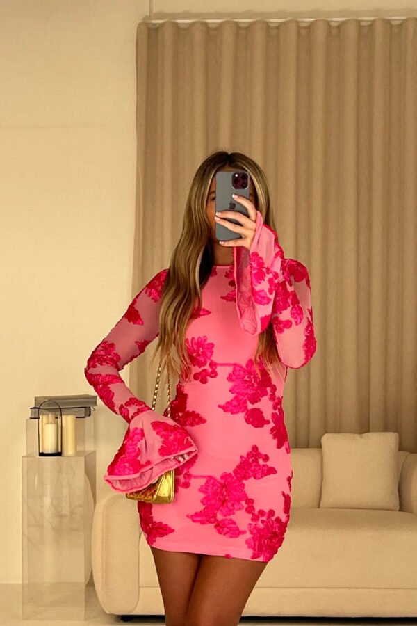 Women's Chic Linen Pattern Dress