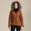 Women's Padded Jacket with Fur Hood