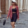 Women's Plaid Blazer