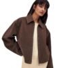 Women's Macaron Color Suede Jacket