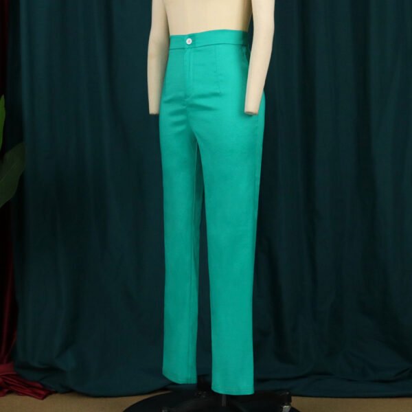 High Waist Slim Fit Solid Straight Leg Pants Green Elastic Lounge Pants