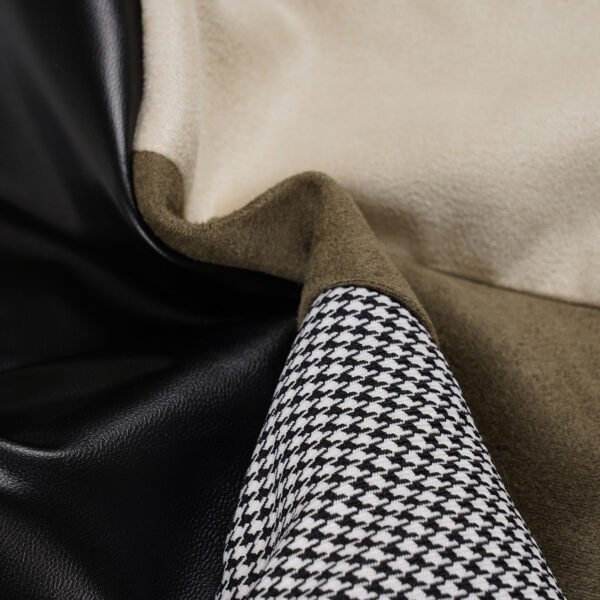 Women's Polyester Leather Patchwork Skirt