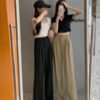 New High Waist Drooping Straight Pear Shapes Pants