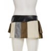 Women's Polyester Leather Patchwork Skirt