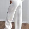 Women's Printed Drawstring Straight Sports Casual Pants